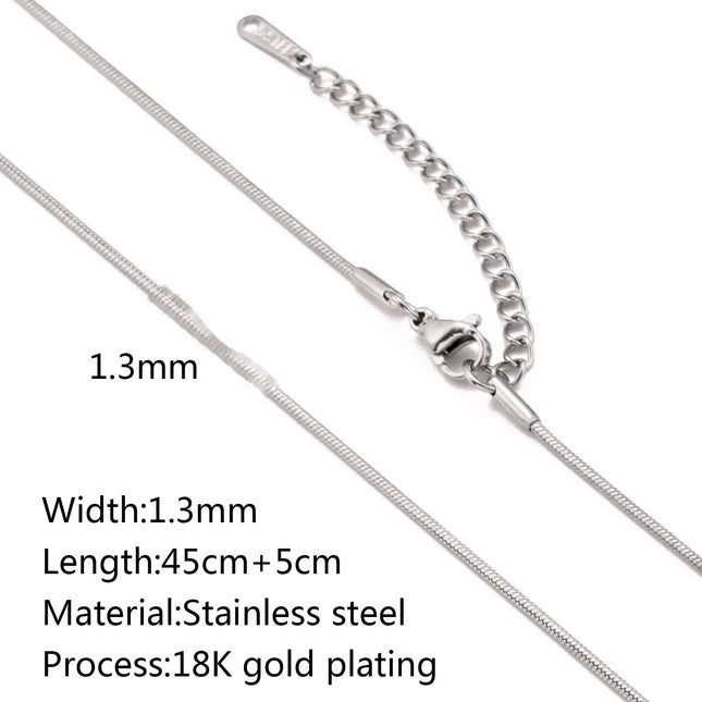 Stainless Steel 18K Gold Plated Chain Necklace – Base for Personalized Jewelry null