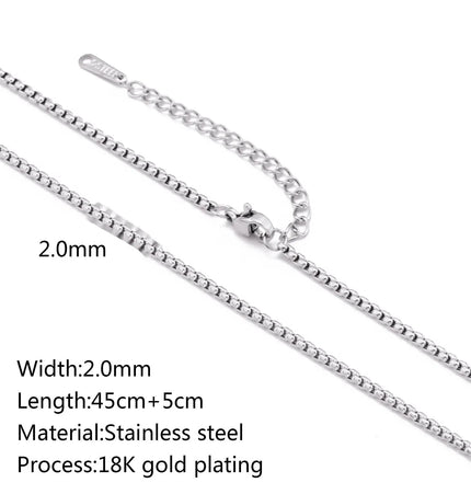 Stainless Steel 18K Gold Plated Chain Necklace – Base for Personalized Jewelry null