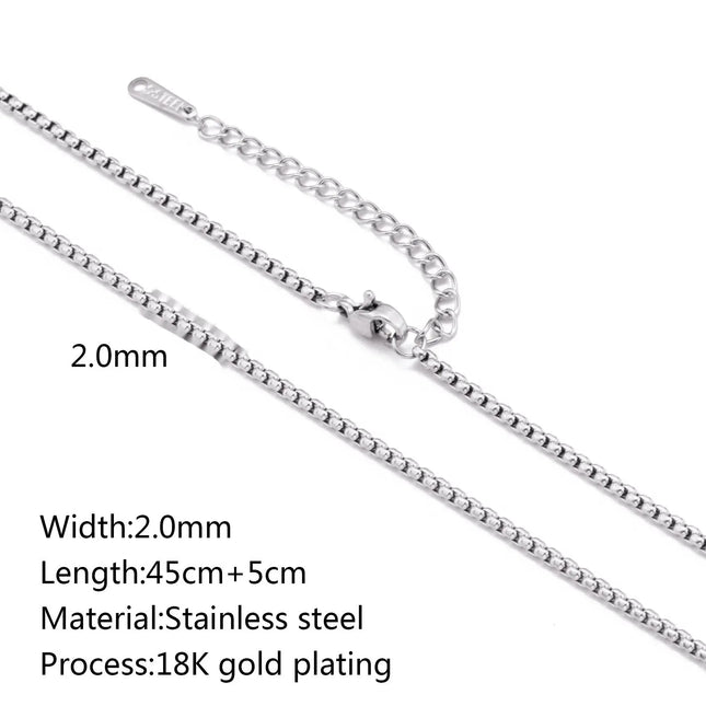 Stainless Steel 18K Gold Plated Chain Necklace – Base for Personalized Jewelry null