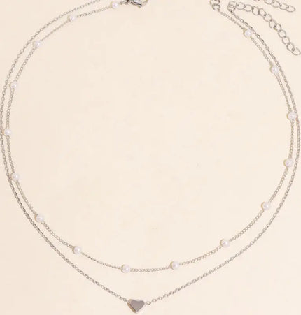 Layered Clavicle Necklace in Gold Finish null